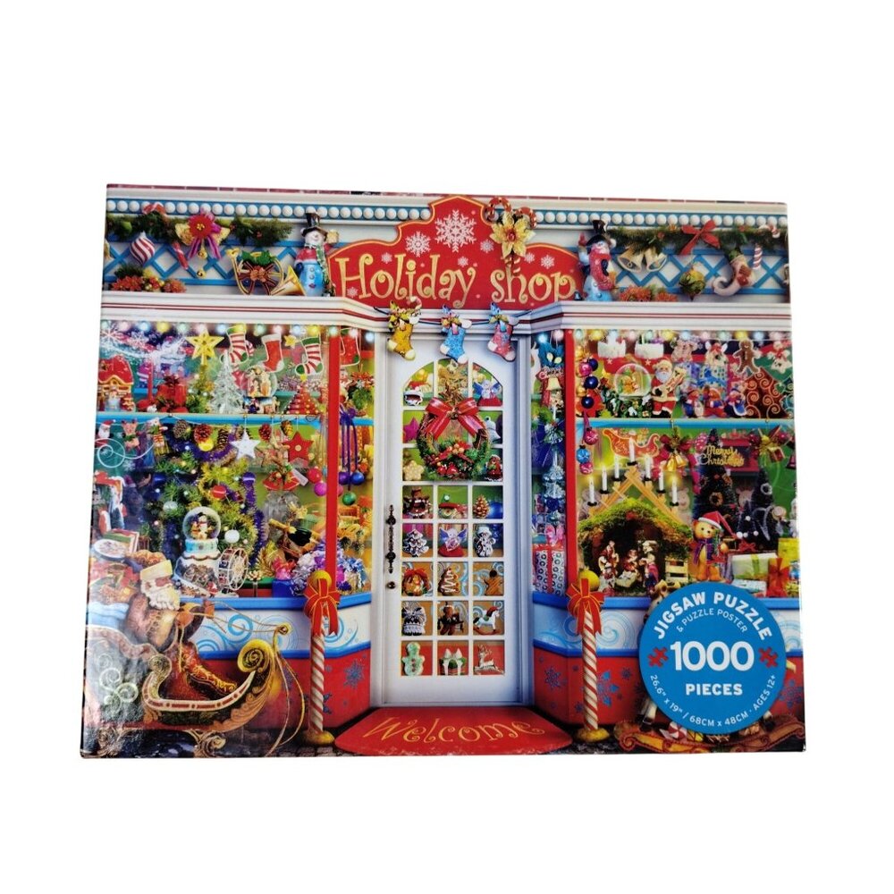 Ceaco Holiday Shop Christmas Window Display 1000 Piece Jigsaw Puzzle